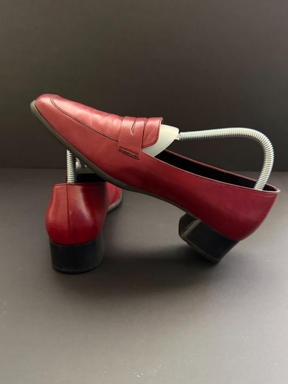 Rockport Womens Penny Loafer Shoes 8M Red Leather - Picture 5 of 9